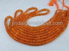 Mandarin Garnet Smooth Roundelle Beads 4 To 5.5 MM